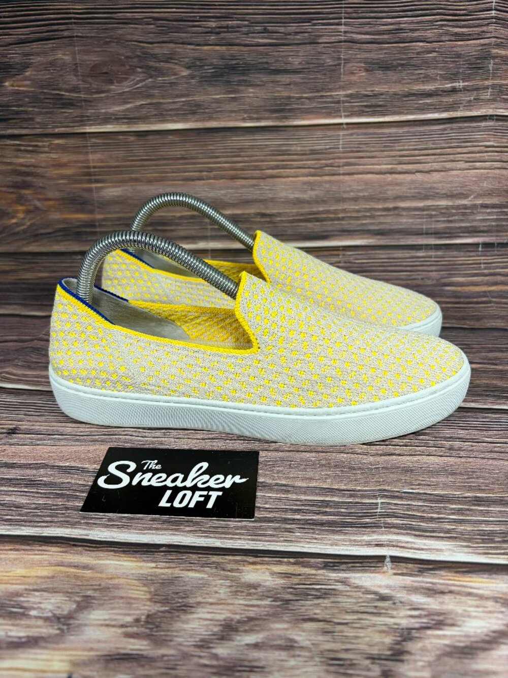 Rothy's The Sneaker Sunshine Honeycomb Yellow Women's Slip On Shoes Size 9